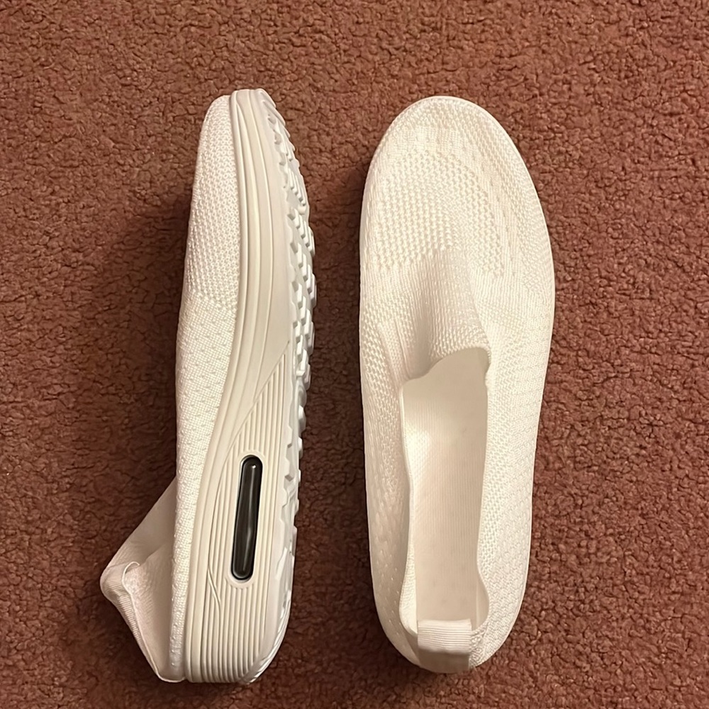 White mesh shoes